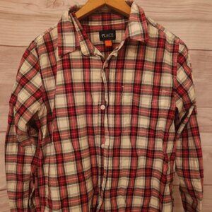 PLACE XXL 16 plaid button down